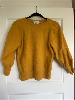 Women's Mustard wool Crewneck Sweater